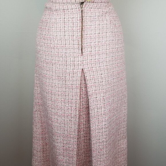 Vintage 1950's Classic Pale Pink Tweed 2 pc Tweed Blazer Skirt Suit Set * Small - Picture 14 of 16
